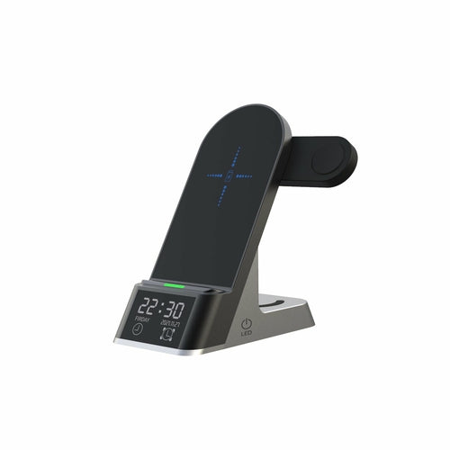 Multifunctional Wireless Charging Stand with Alarm Clock